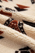 Aztec Yoke Sherpa Half Zip Stand Collar Kangaroo Pocket Sweatshirt
